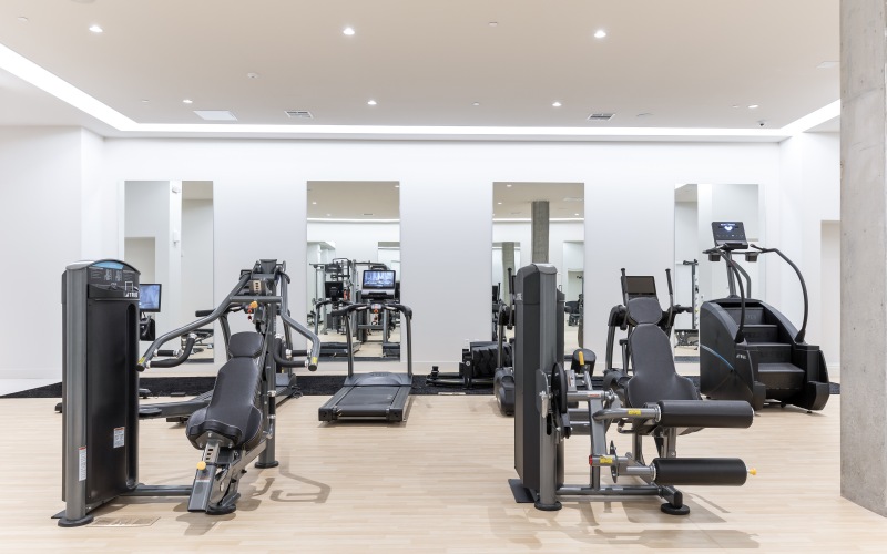 fully-equipped fitness center